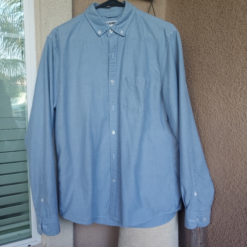 Express Slim fit M blue shirt
